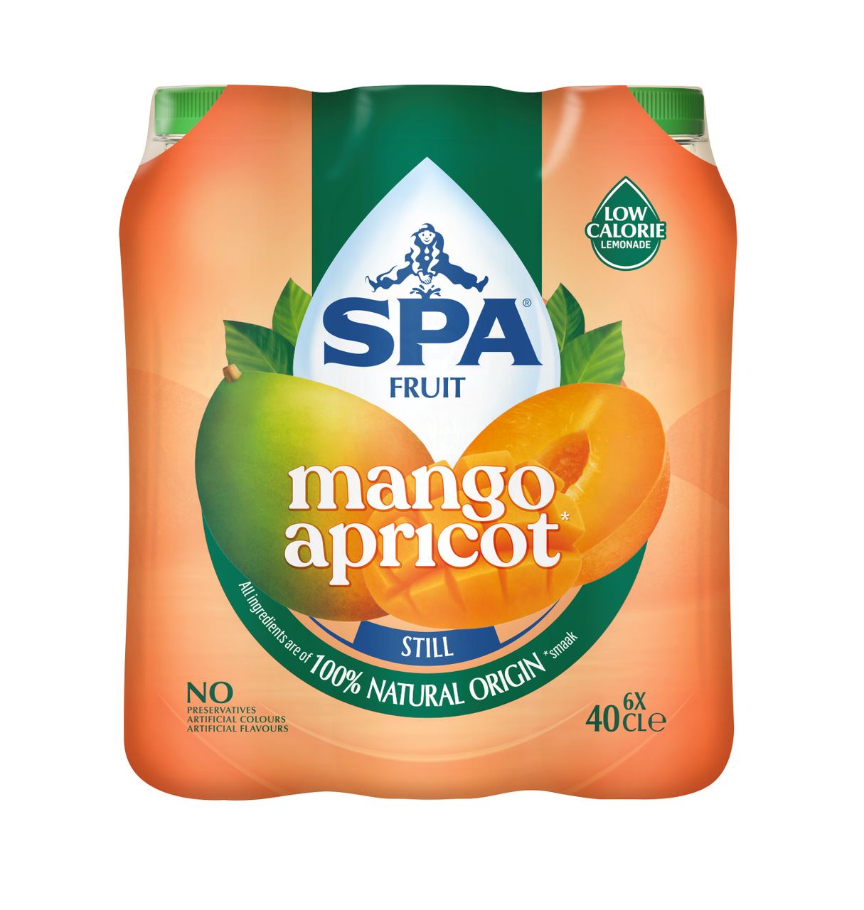 SPA Fruit Still Fruity Soft Drink Mango Apricot 6 x 40 cl