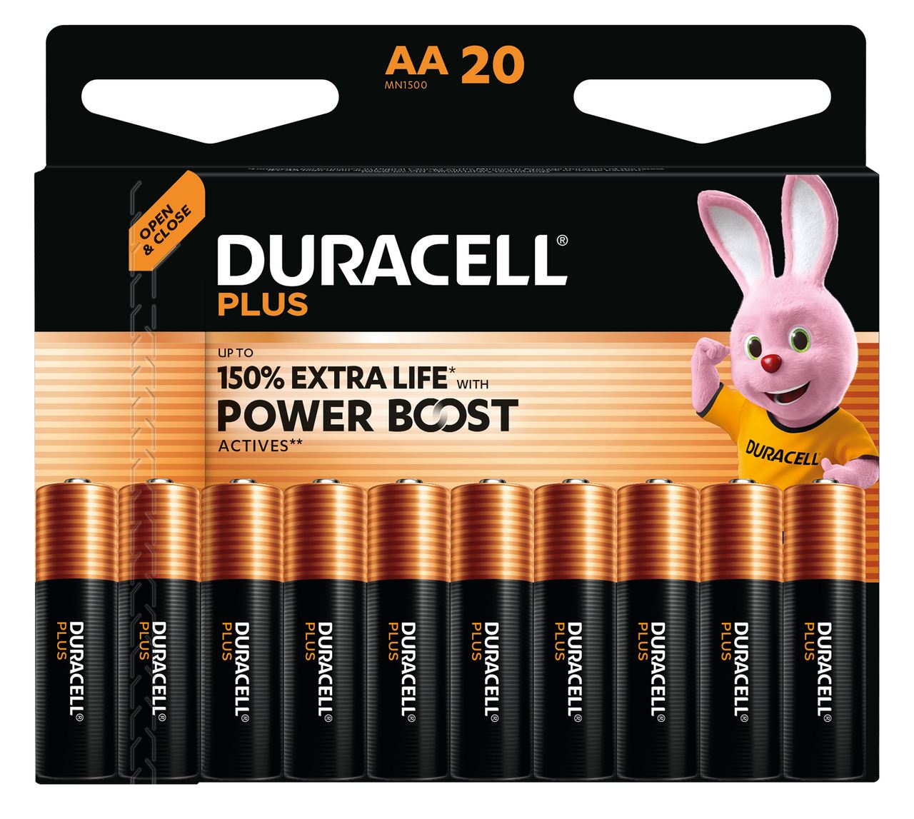 DURACELL Alkaline Batteries AA 20 pieces