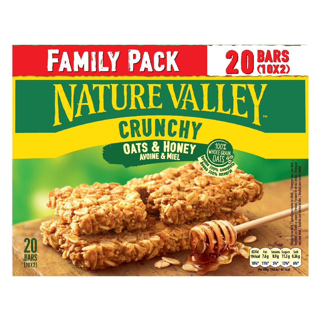Nature Valley Crunchy Oats&Honey 10 x 2 pieces 420 g