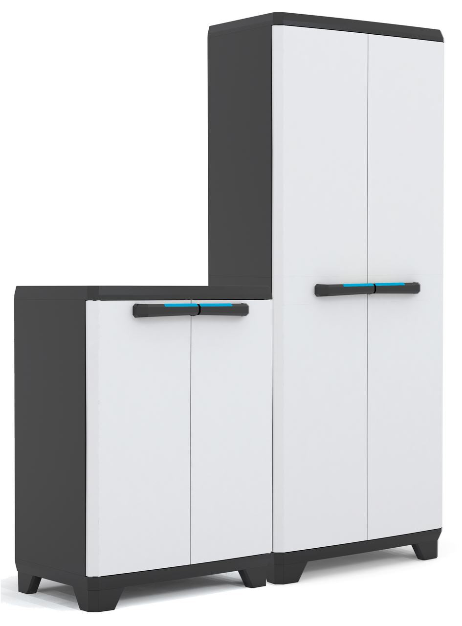 Kis Linear Cabinet Set High + Low Black