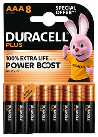 Thumbnail for DURACELL Plus Alkaline Power Boost AAA 8 pieces