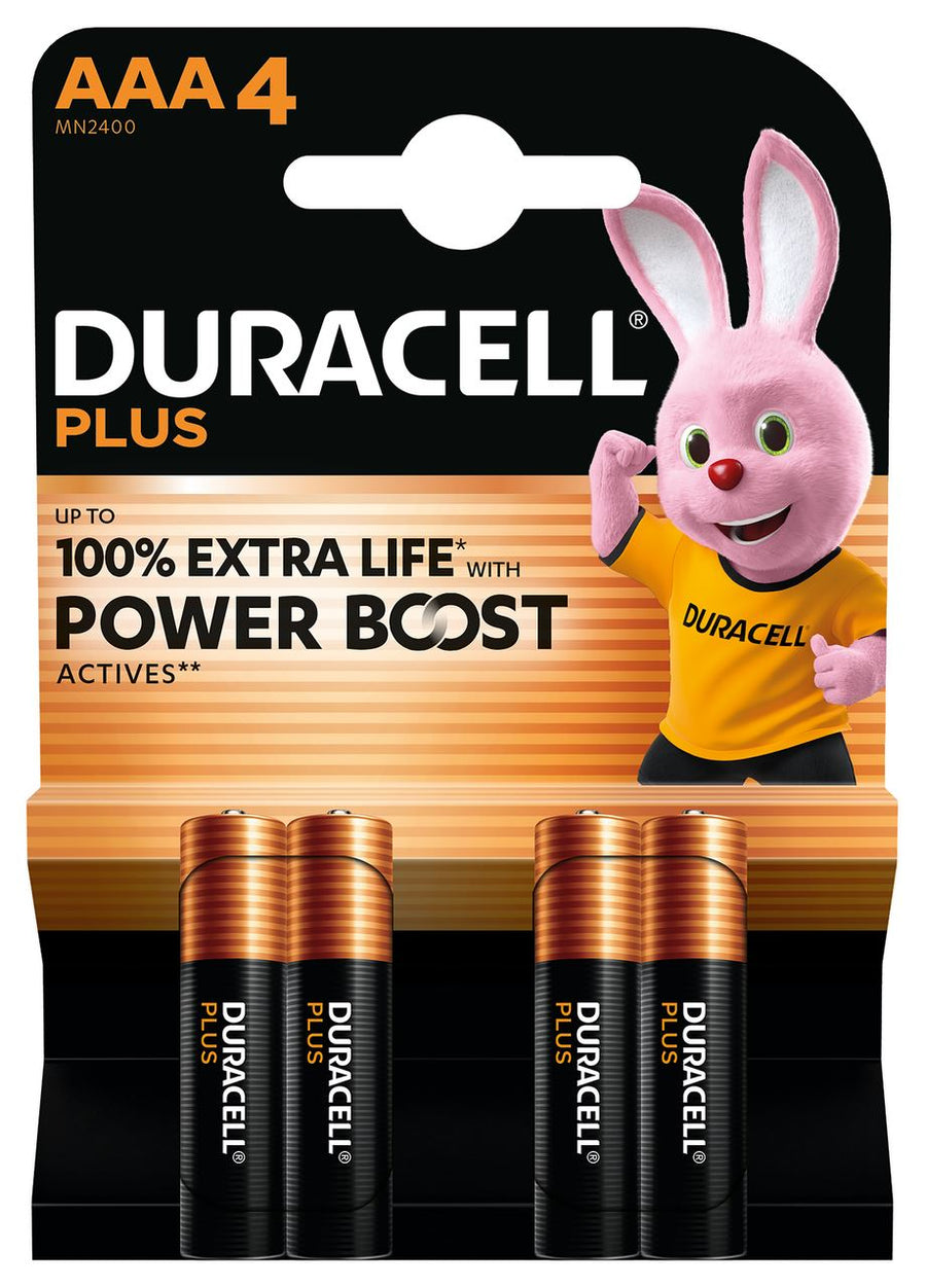 DURACELL Plus Alkaline Power Boost AAA 4 pieces
