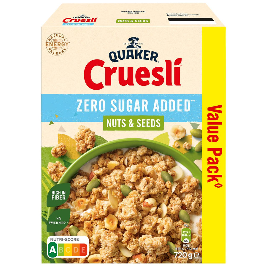 Quaker Cruesli Zero Sugar Added Nuts 7 Seeds 720 g