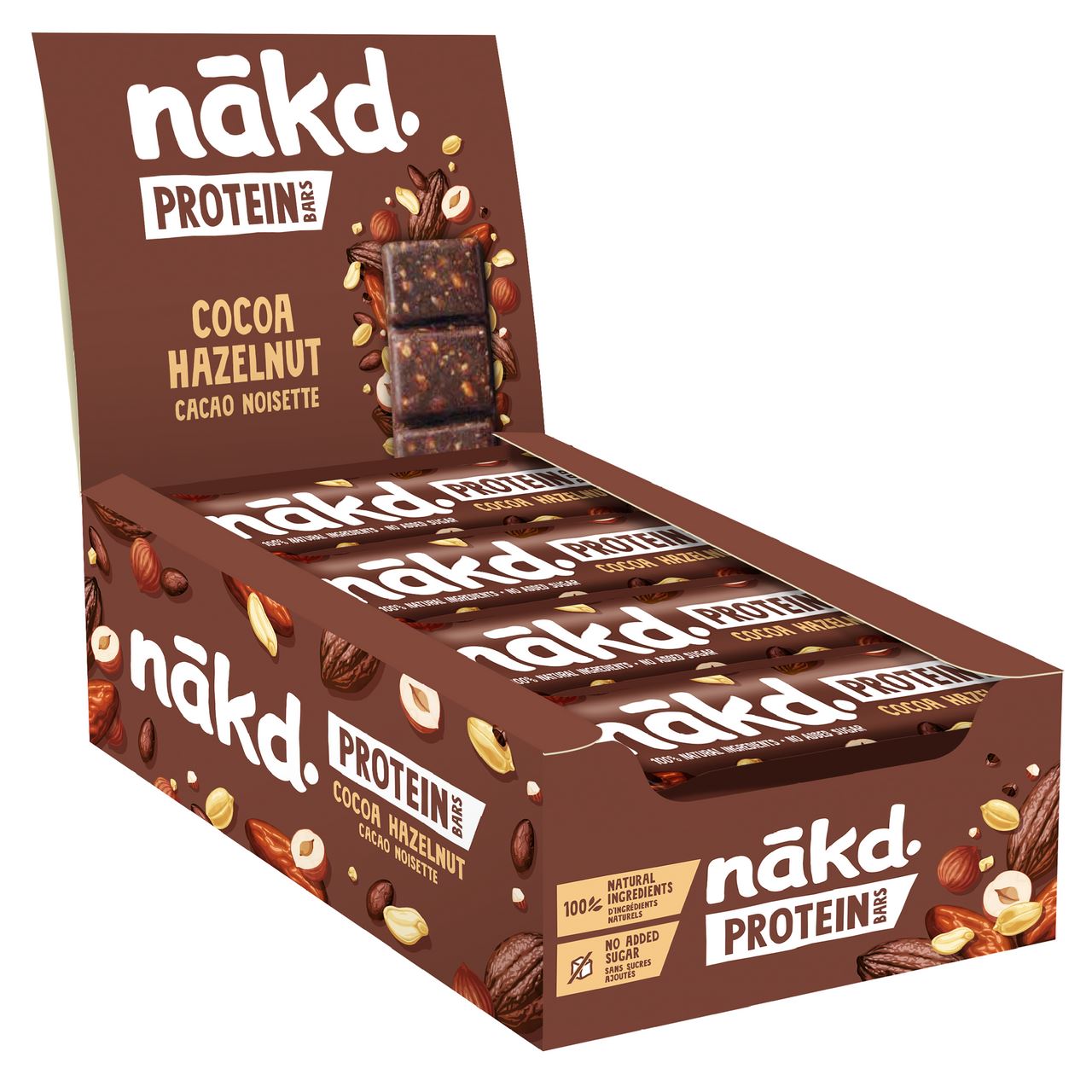 Nakd Protein Cocoa Hazelnut Bar 16 x 45 g