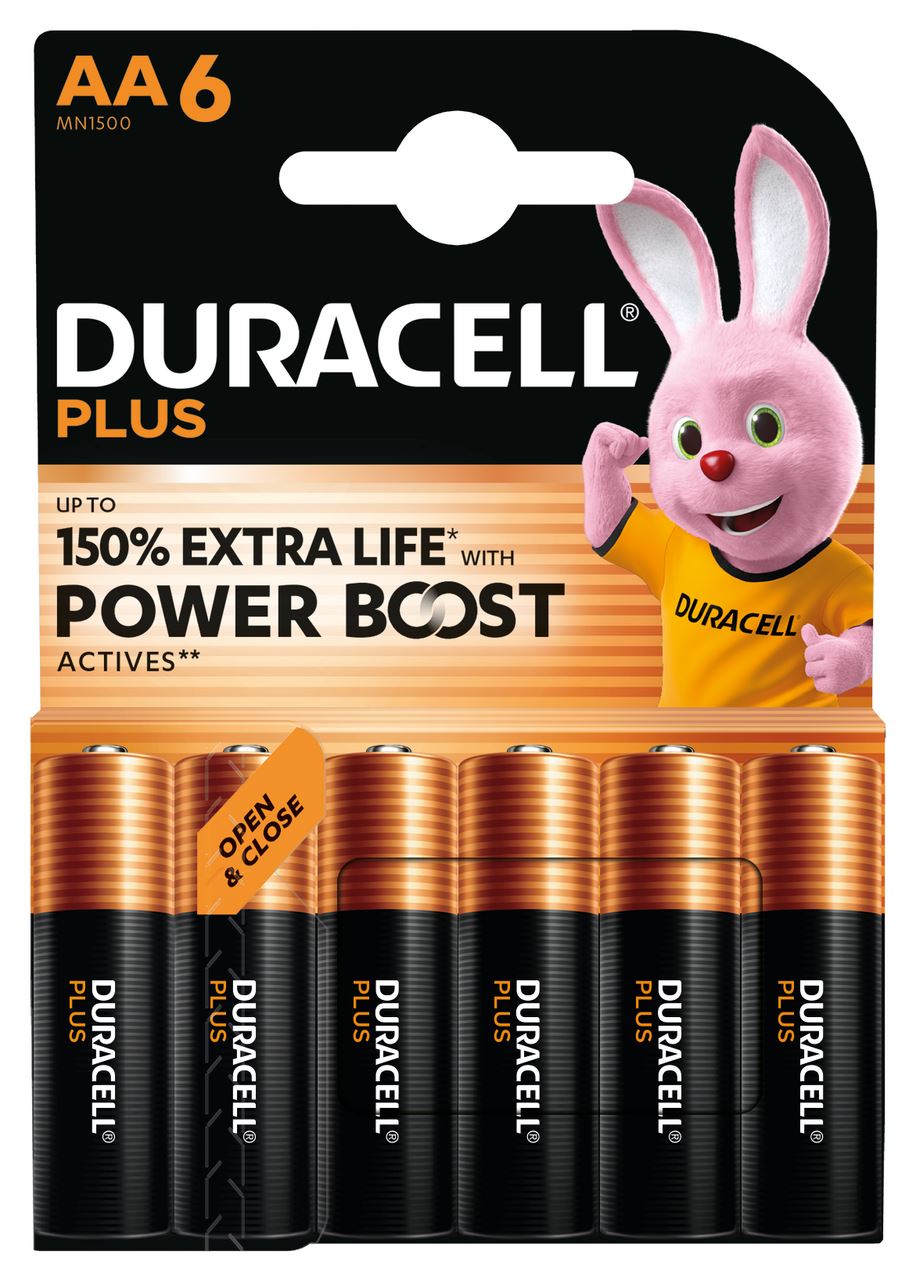 DURACELL Alkaline Plus AA 6 pieces