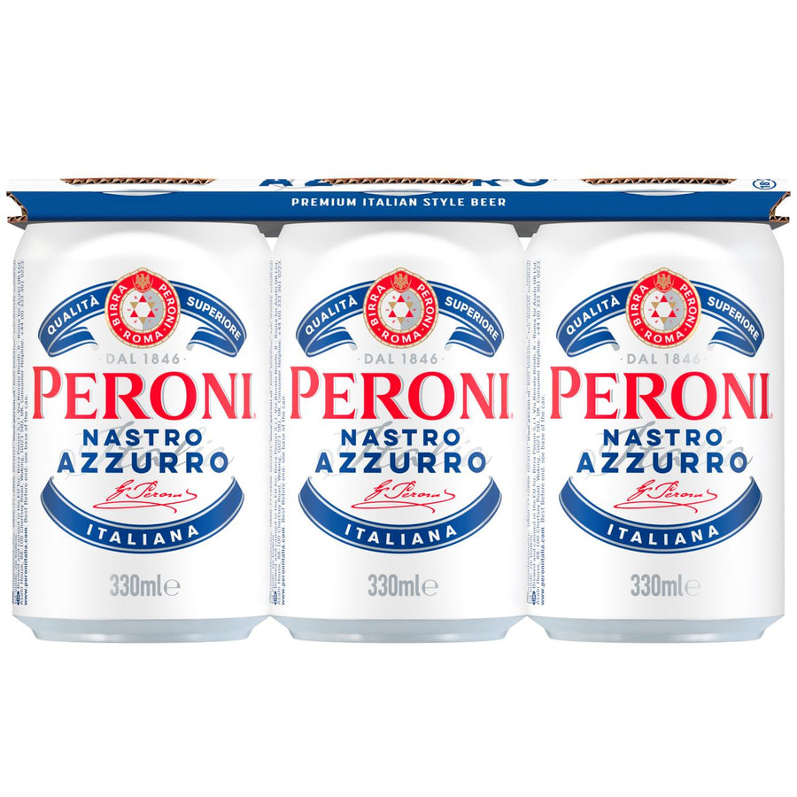 Peroni Nastro Azzurro can 6 x 33 cl