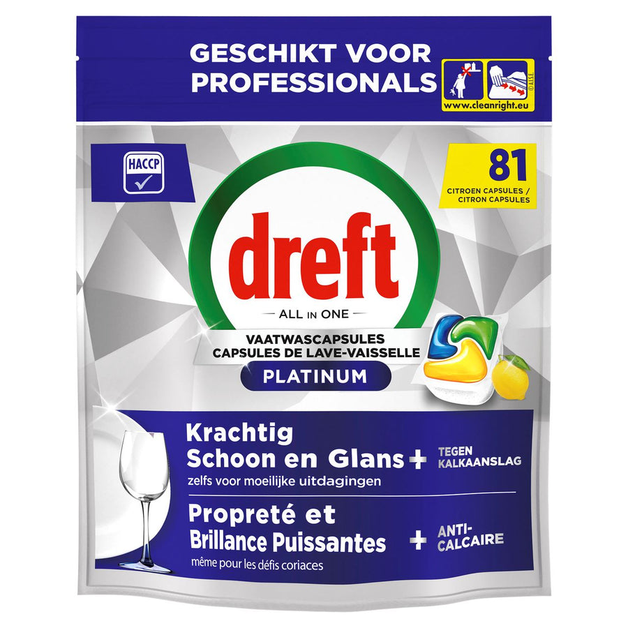 dreft Professional Platinum Lemon Dishwasher tablets 81 pieces
