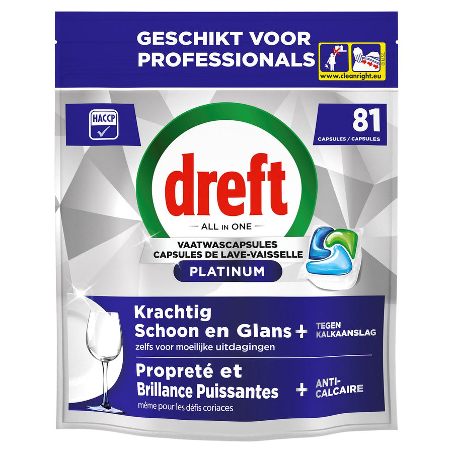 dreft Professional Platinum Regular Dishwasher tablets 81 pieces