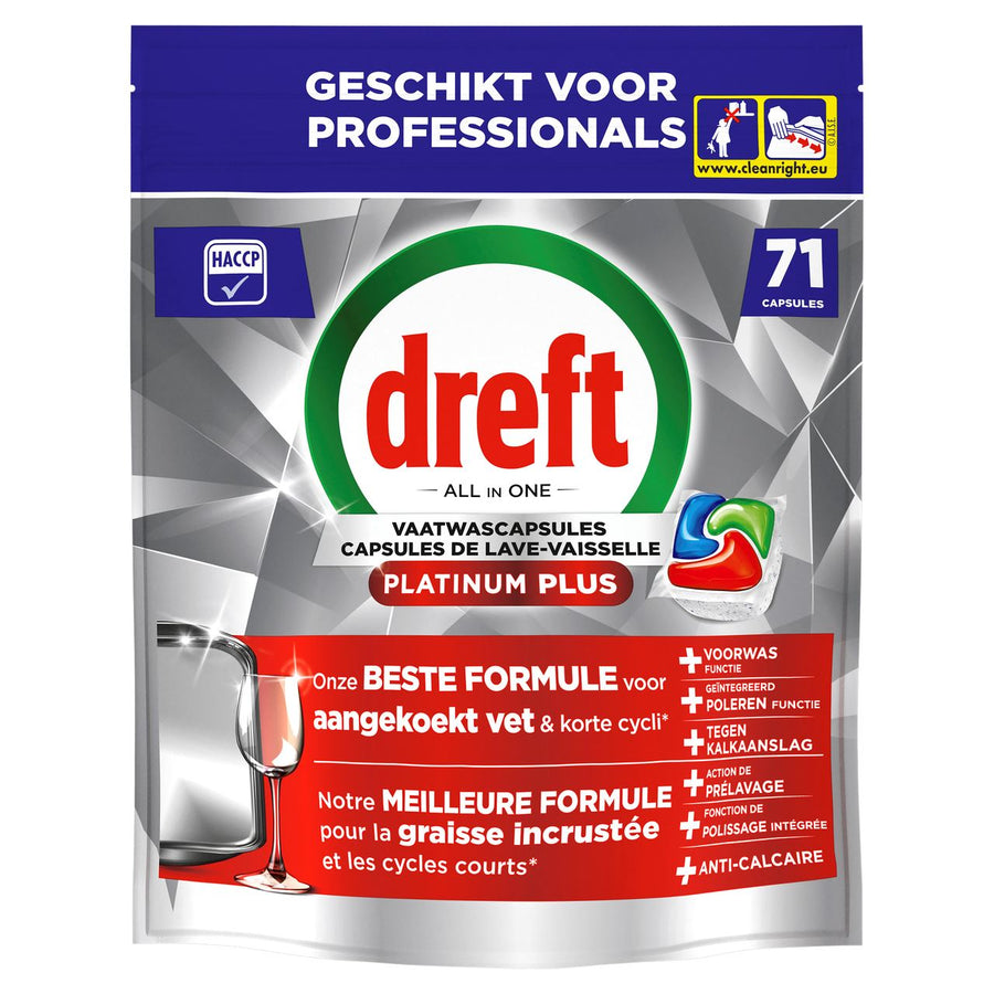 dreft Professional Platinum Regular Dishwasher tablets 71 pieces