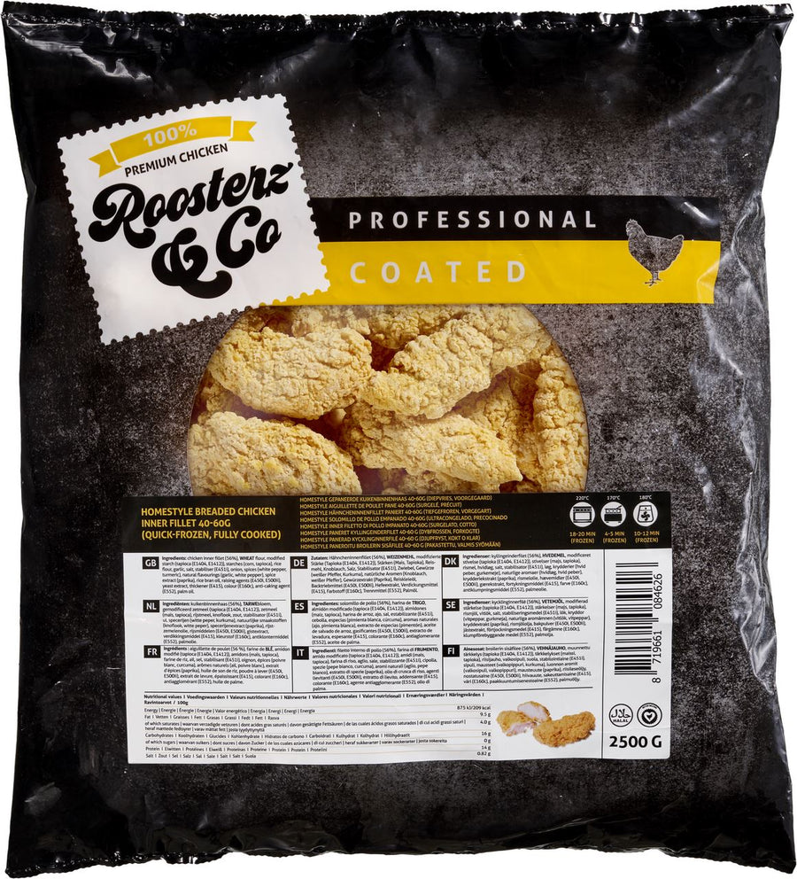 Roosterz & Co Chicken Tenders Homestyle 2.5 kg