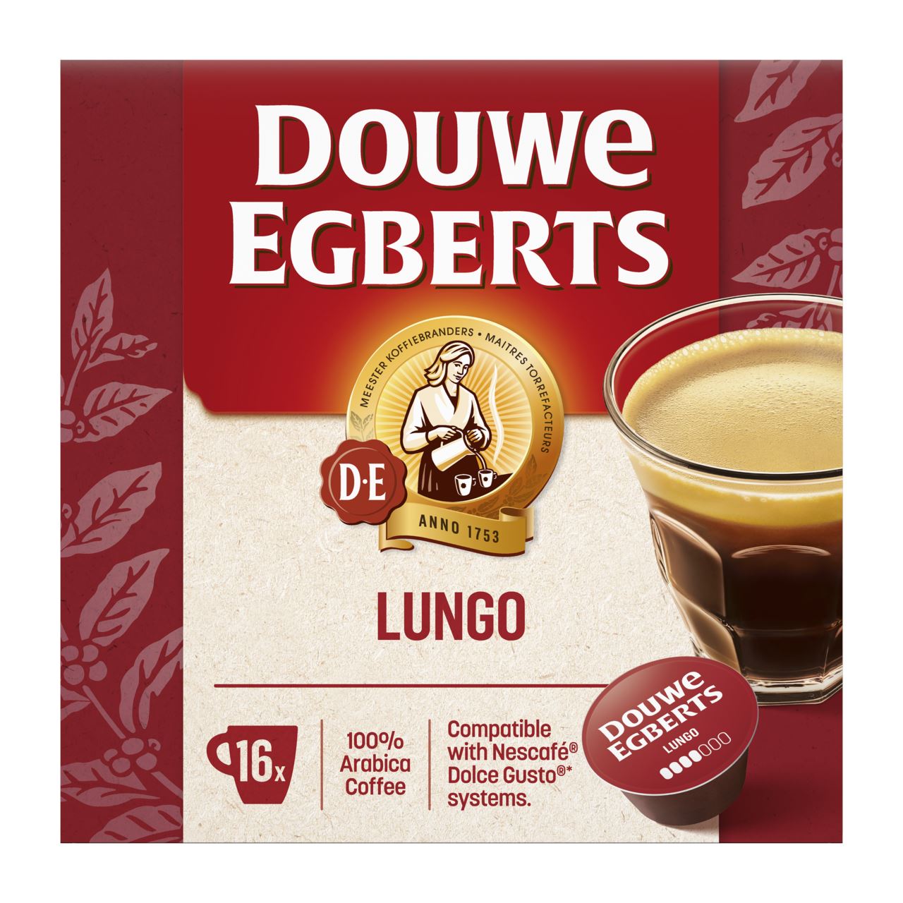 Douwe EGBERTS Lungo coffee capsules 16 pieces