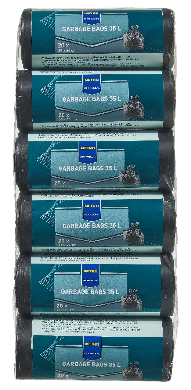 METRO PROFESSIONAL Garbage bag 35 l 6 x 20 pieces