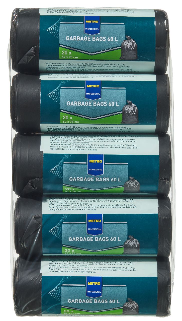 METRO PROFESSIONAL Garbage bag 60 l 4 x 20 pieces