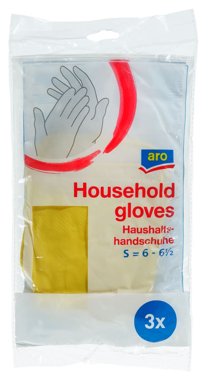 aro Household Gloves Small 3 pairs
