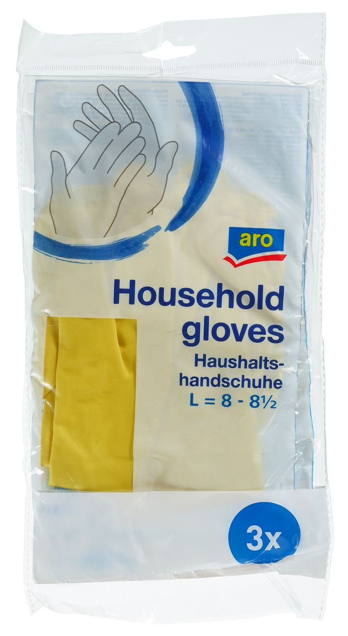 aro Household Gloves Large 3 pairs