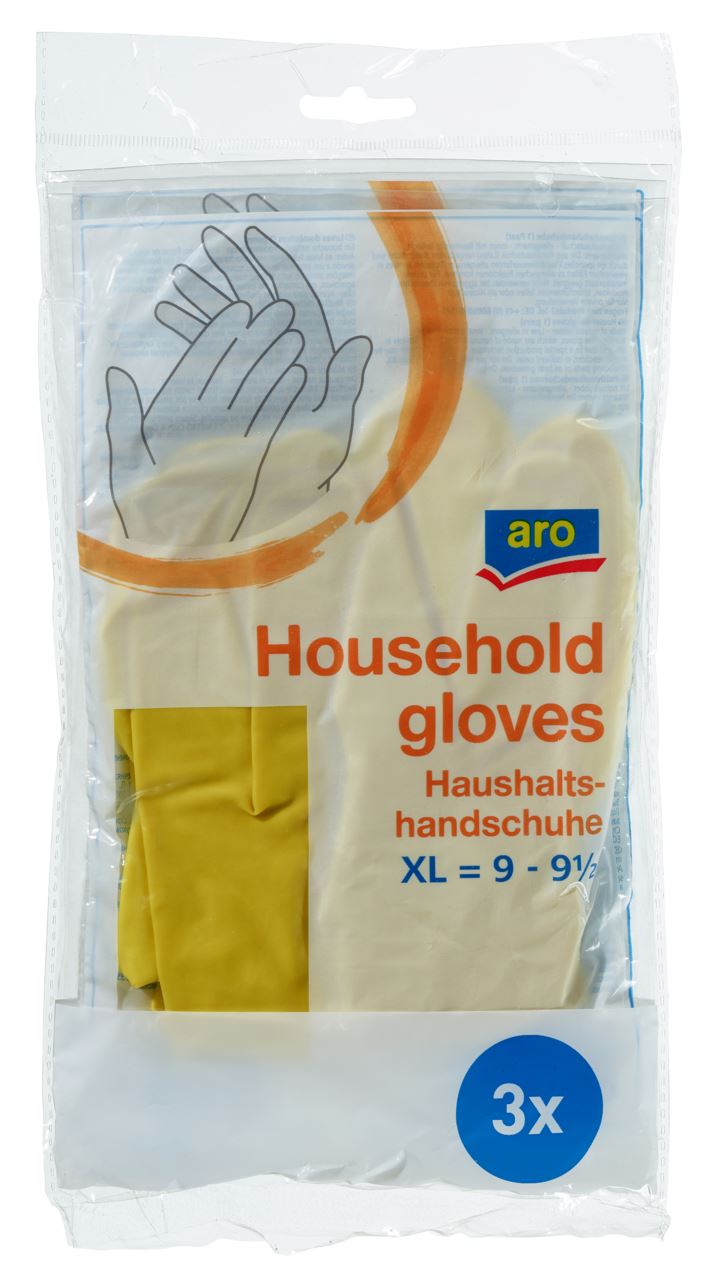 aro Household Gloves Extra Large 3 pairs