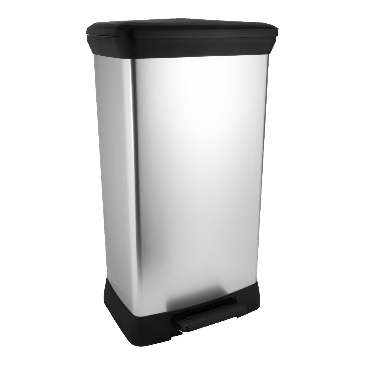 CURVER Decobin Pedal bin silver 50 liters
