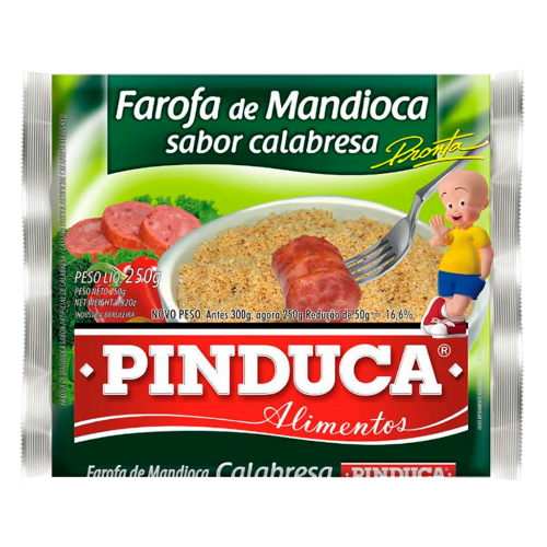 Farofa Pronta Sabor Calabresa 250g - Pinduca