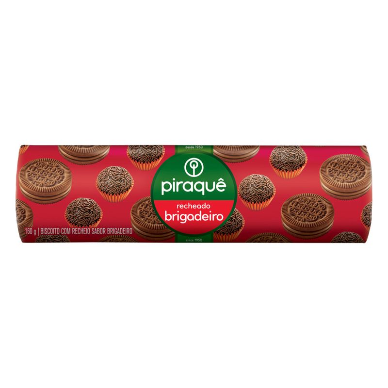 Biscoito Recheado Brigadeiro 160g - Piraquê