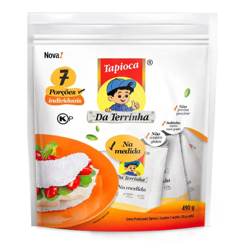 Tapioca Porcionada (7x70g) 490g - Da Terrinha