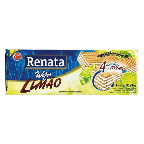 Biscoito Wafer limão 115g - Renata