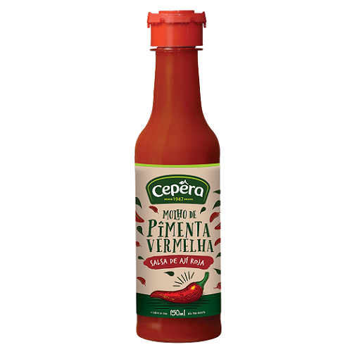 Molho de Pimenta Vermelha 150ml - Cepêra