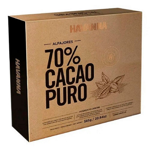 Alfajor de Chocolate 70% Cacau - Caixa com 9 unidades - Havanna
