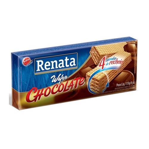 Biscoito Wafer Chocolate 115g - Renata