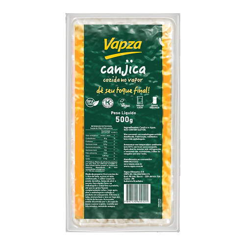 Canjica Branca Cozida no Vapor 500g - Vapza