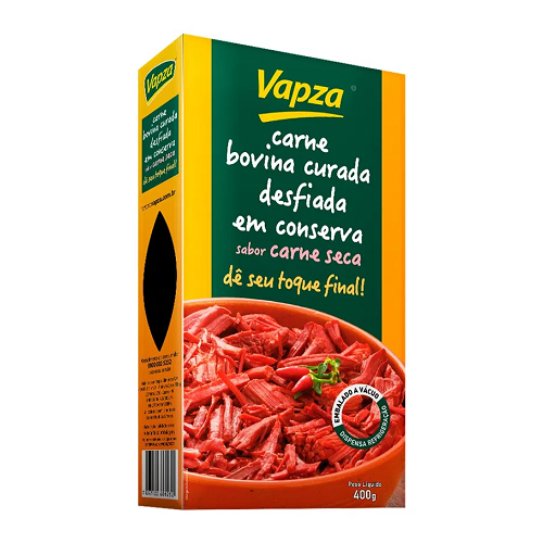 Carne Curada Desfiada - Carne Seca 400g - Vapza